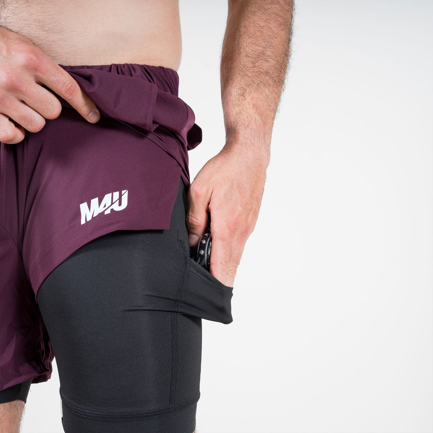 SHORTS 2 EN 1 GRANATE