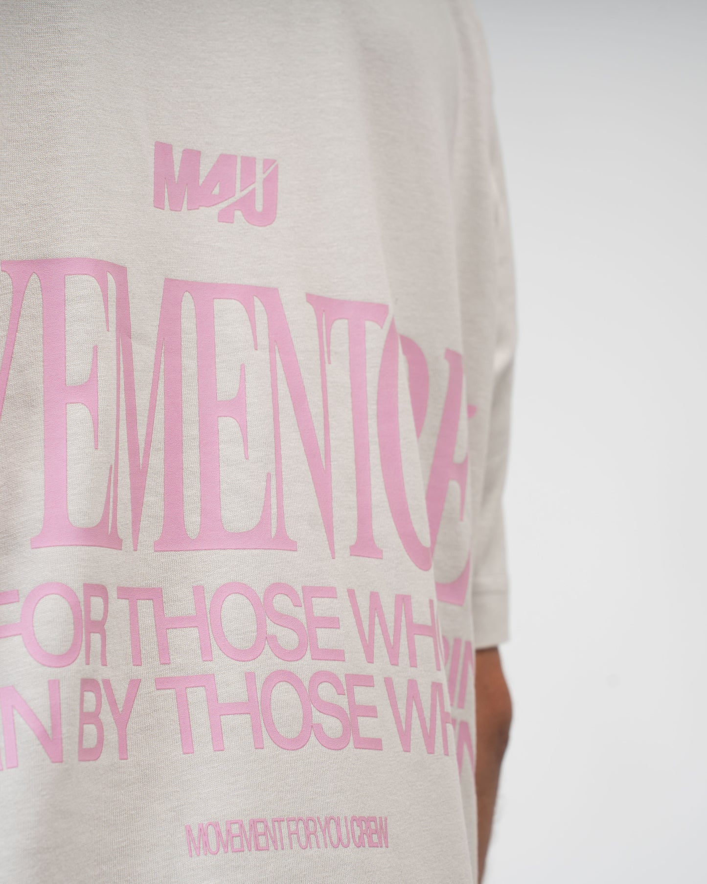 OVERSIZE TRAINING MOVEMENT CREW GREY PINK