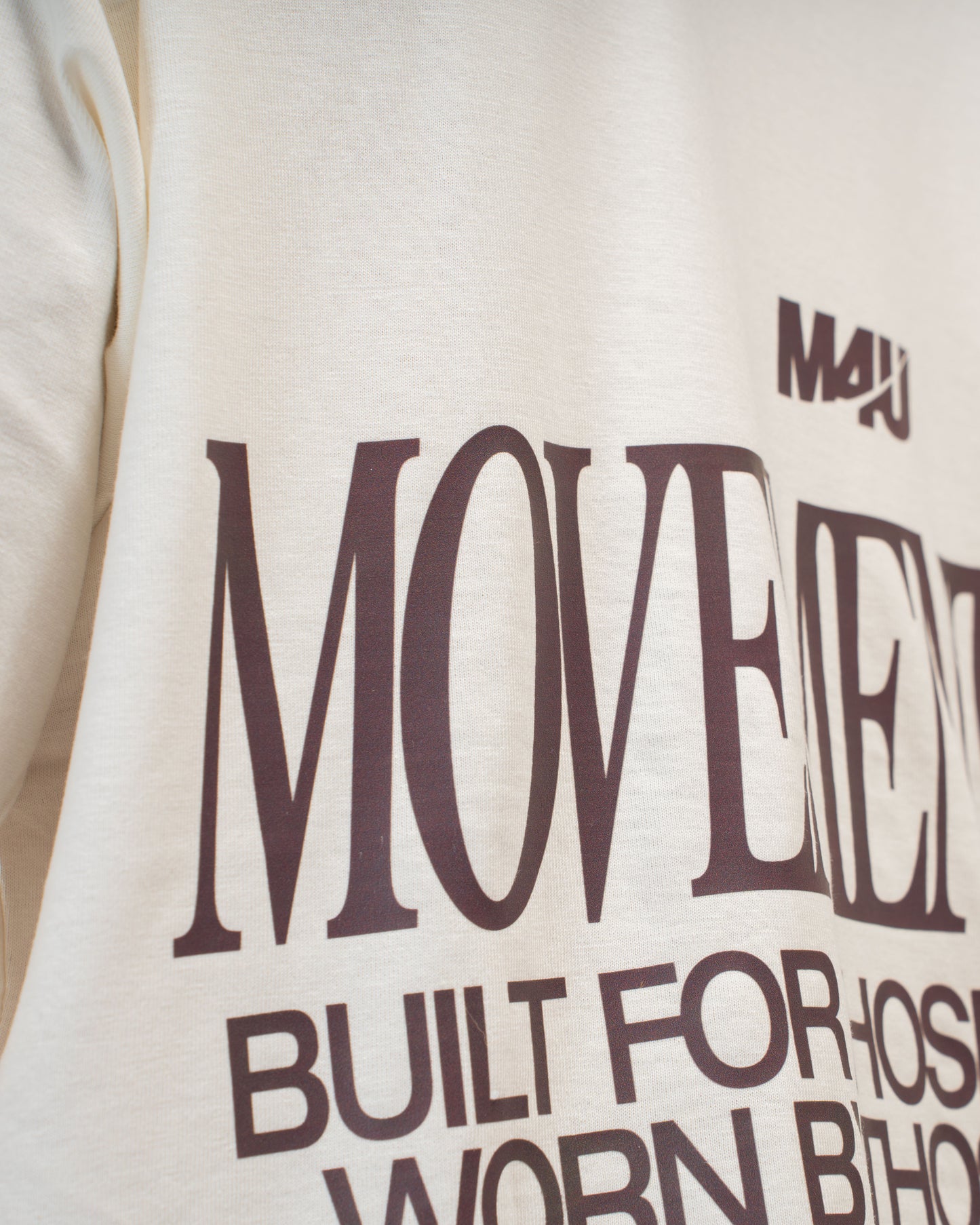 OVERSIZE TRAINING MOVEMENT CREW CREAM CHOCOLATE