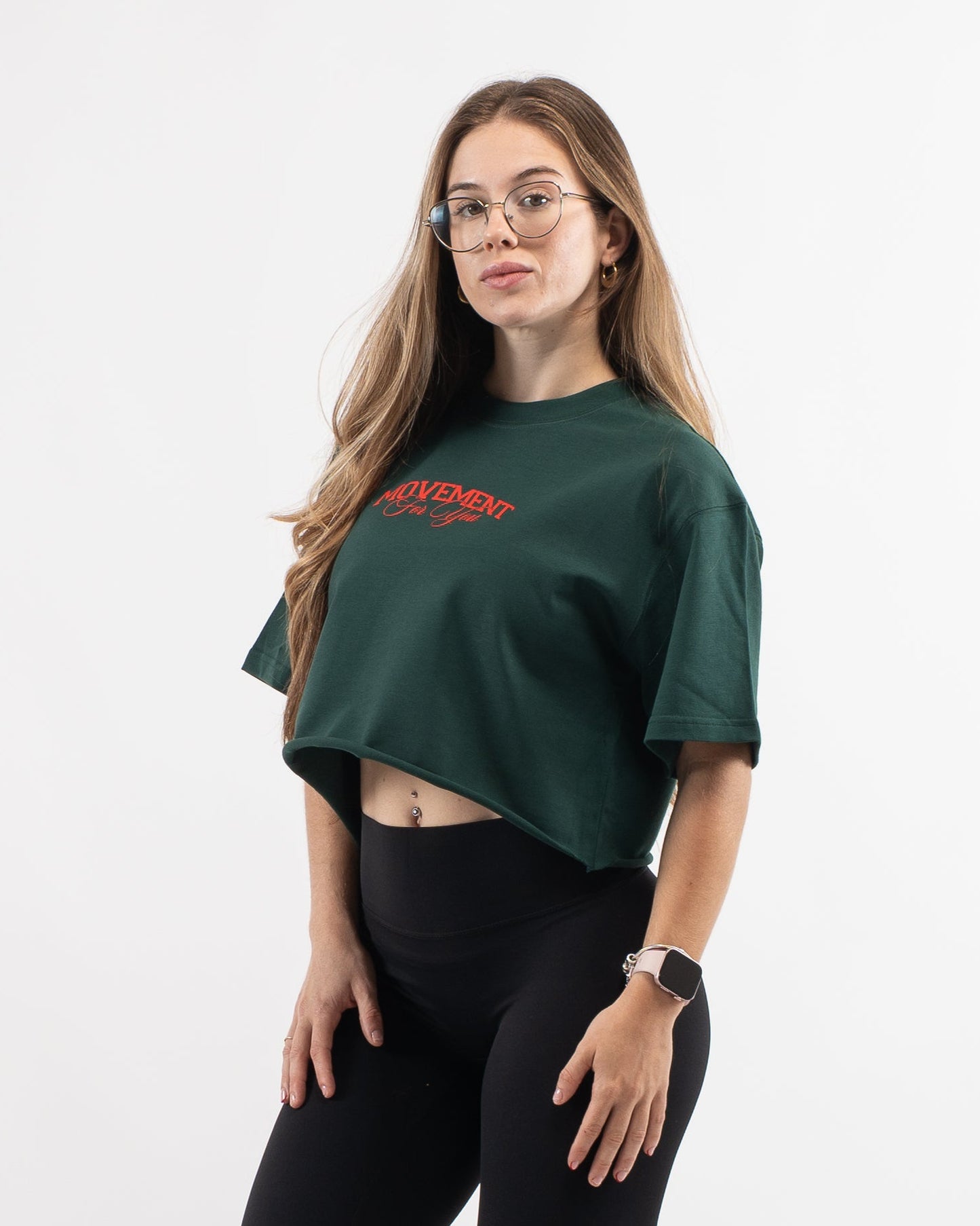CROP TOP OVERSIZE URBAN VARSITEE GREEN