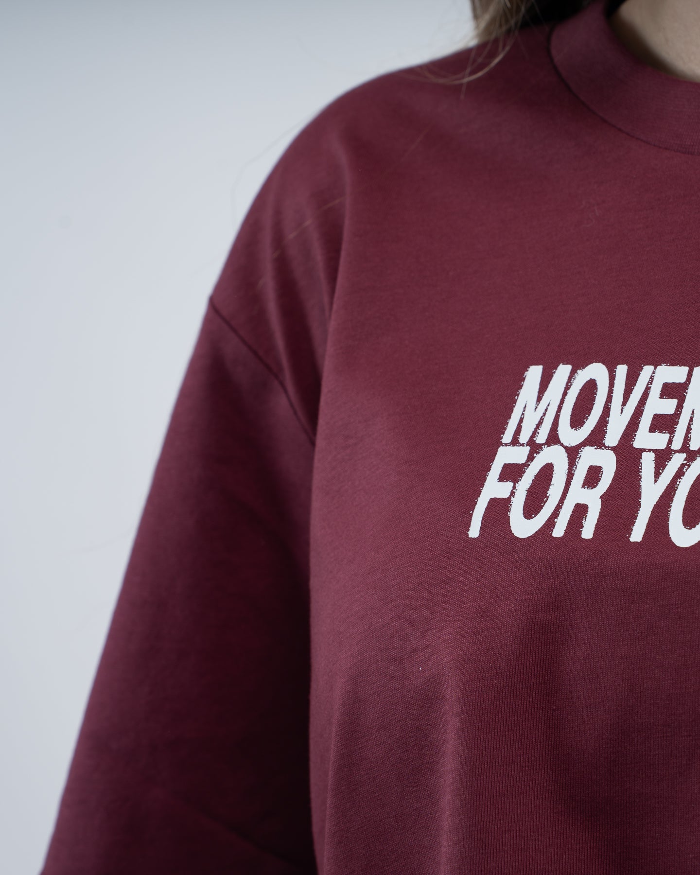 CROP TOP OVERSIZE BURGUNDY