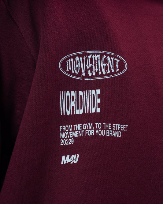 HOODIE OVERSIZE LOWLIGHT BURGUNDY