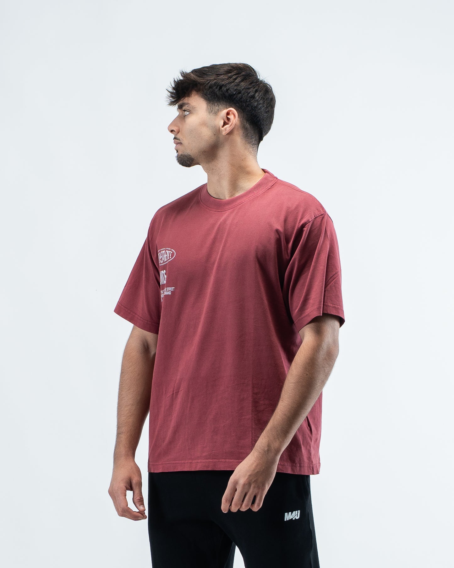 OVERSIZE LOWLIGHT WASHED EFECT BURGUNDY