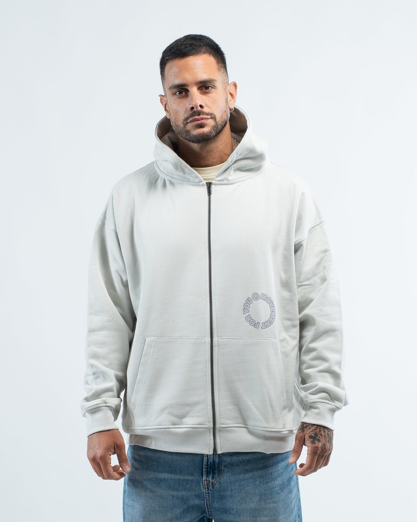ZIPPER OVERSIZE 360 GLACIAR GREY