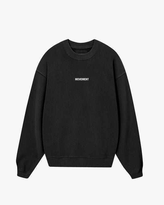SUDADERA CUELLO REDONDO UNISEX URBAN | NEGRO