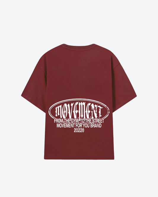 OVERSIZE LOWLIGHT WASHED EFECT BURGUNDY