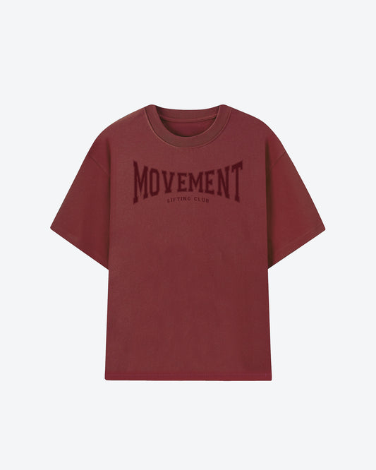 OVERSIZE LIFTING CLUB WASHED EFECT RED
