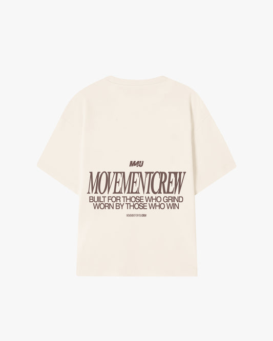 OVERSIZE TRAINING MOVEMENT CREW CREAM CHOCOLATE