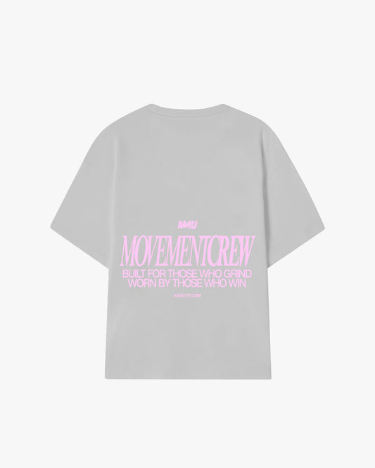 OVERSIZE TRAINING MOVEMENT CREW GREY PINK